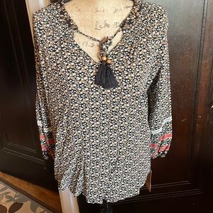Mason & Belle NWT boho long sleeve top, size M